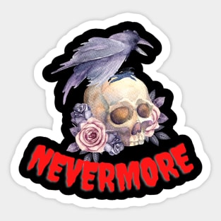 RAVEN NEVERMORE POE DESIGN Sticker